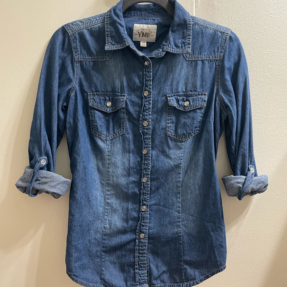 YMI • blue jean shirt • small